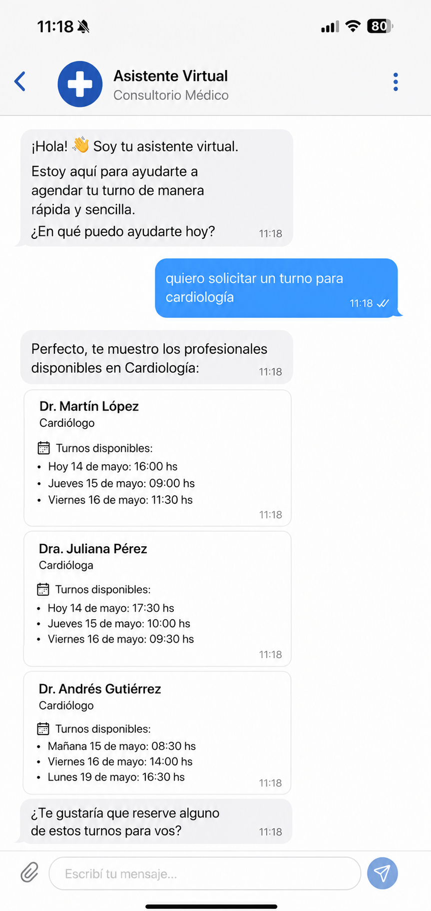 Asistente con IA en conversación natural por WhatsApp